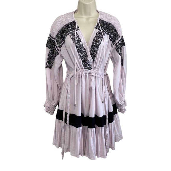 Free People - Light Pink/Black Embellished Dress - Size Medium - Picture 1 of 13